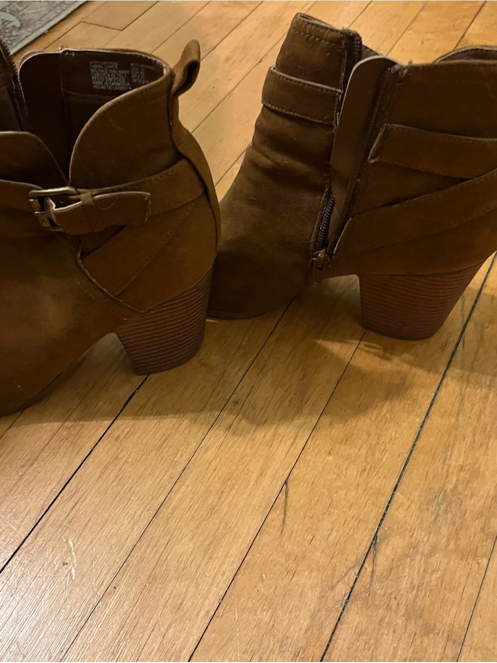 Women’s Suede Ankle Booties in Brown